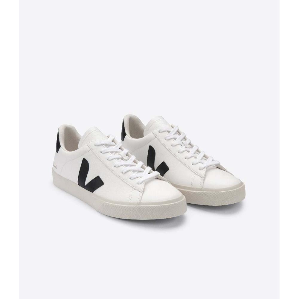 Veja CAMPO CHROMEFREE Low Tops Sneakers Damske White/Black | SK 592LIS